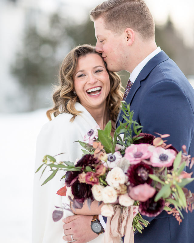 Pink Burgandy Winter Wedding Minimony Grafton Inn Vermont Lindsay Raymondjack__022