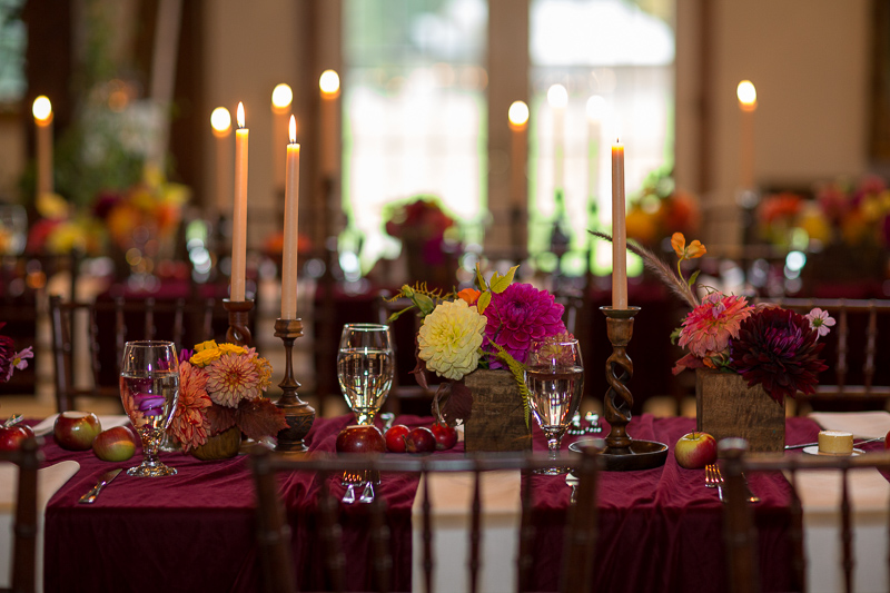 jewel toned table setting