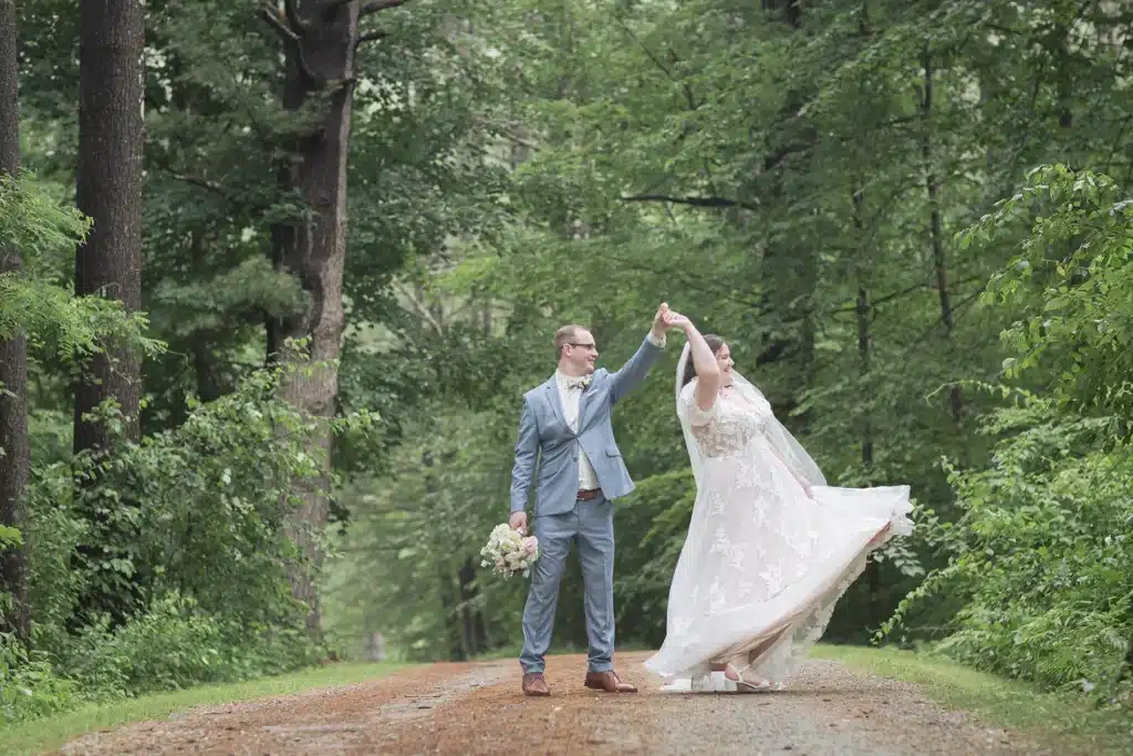 A dance in the driveway of the Battenkill Mansion
