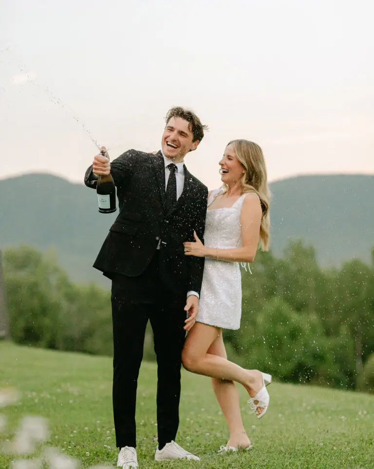 toast at sunset at the mountaintop inn