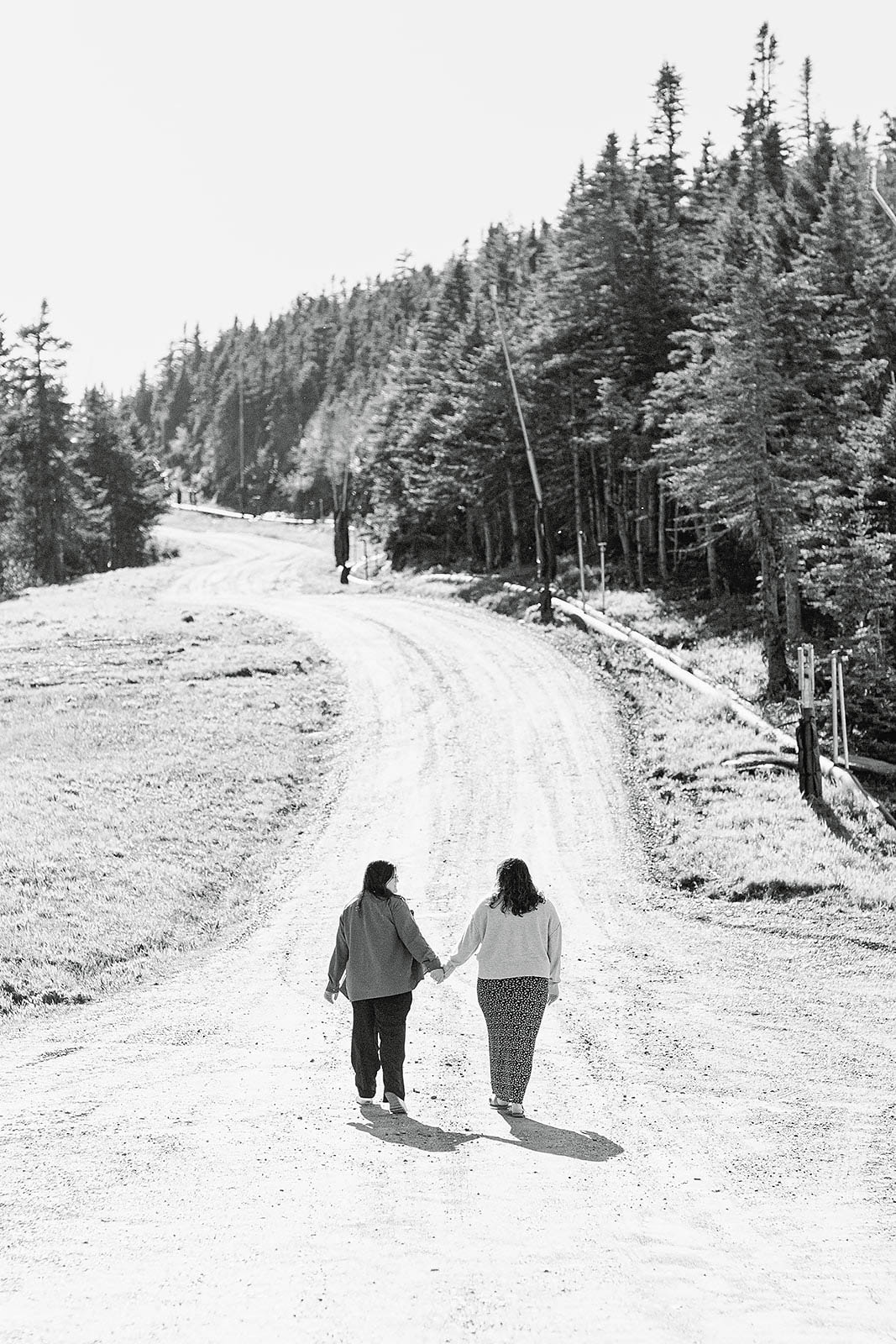 Just engaged and walking the auto road in Stowe Vermont