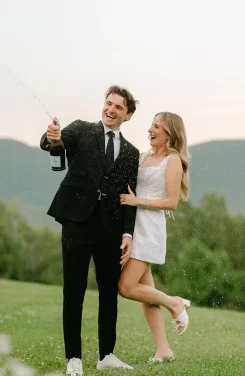 toast at sunset at the mountaintop inn